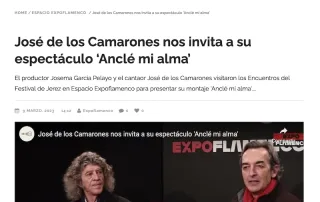 Expoflamenco con José de los Camarones y Josema pelayo