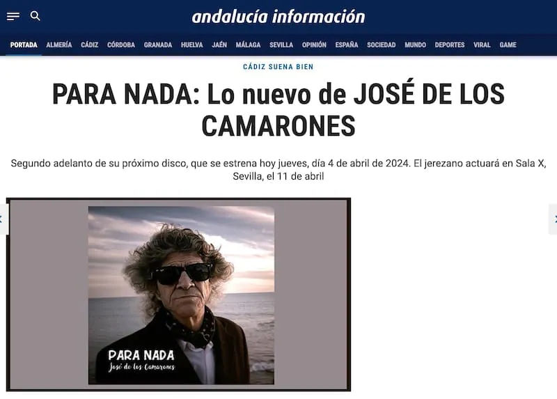 Andalucía Informacion Jose de los Camarones Para nada
